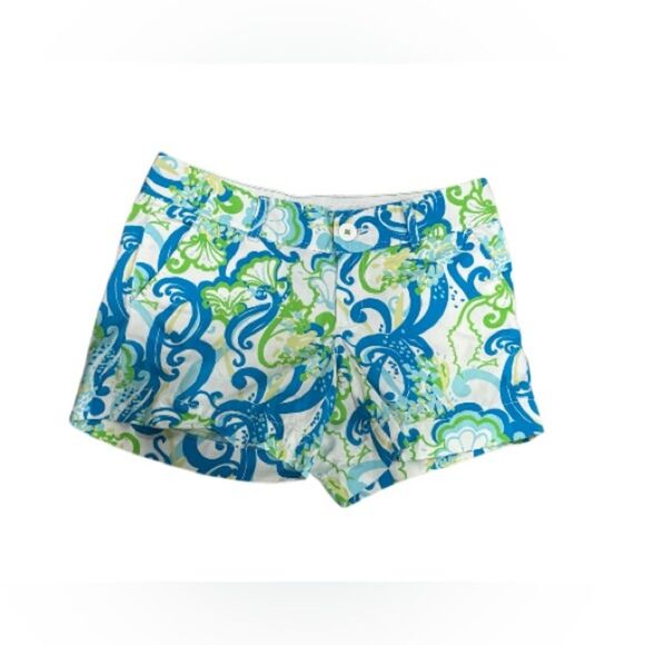 Lilly Pulitzer The Callahan Stretch Womens Shorts SZ 2 Tropical Resort - Picture 2 of 4